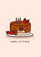 Cute Birthday Card - Kawaii Cake created by Rosalie Perl