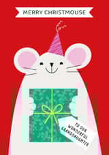 Cute Christmas Card - Granddaughter - Merry Christmouse created by Paper Heart Designs