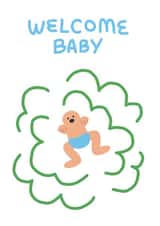 Funny New Baby Card – Welcome Baby created by Tania Potapova