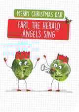 Funny Christmas Card - Brussel Sprout - Dad created by Quitting Hollywood