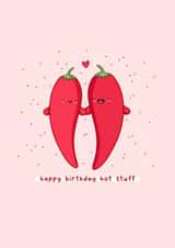 Cute Birthday Card - Hot Stuff - Chilli created by Rosalie Perl