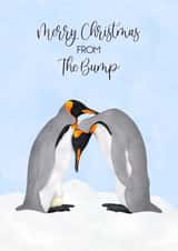 Cute Christmas Card - From the Bump - Penguins created by Kirsty Custard Arts