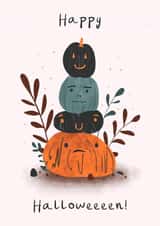 Pumpkin pile Halloween card created by Bidds and Bobs Illustration