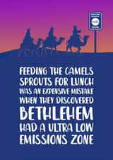 Funny ULEZ Nativity Christmas Card created by The Cake Thief