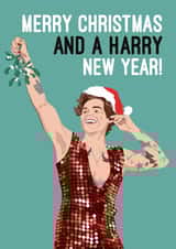 Celebrity Christmas Card - Harry Styles created by Quitting Hollywood