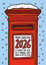 Late Christmas Card | Funny Belated Christmas Card created by TeePee Creations