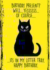 Cattitude - Funny Cat Card for the Cat lover created by The Purple Spell