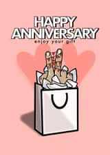 Anniversary - Rude and Funny - Heart Bunting created by fyou cards