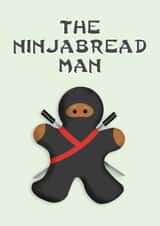 Gingerbread Man Christmas Card | Ninjabread | Cute | Baking created by Pottsy Prints