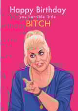 Funny Kim Woodburn birthday card - Celebrity Big Brother - Perfect for a best friend or total BITCH. created by Ryan Hodge 