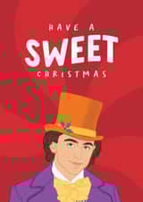 Funny Christmas Card - Willy Wonka - Timothée Chalamet created by The Cake Thief