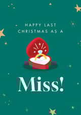 Keepsake Christmas Card for Her - Last Christmas As a Miss created by The Cake Thief