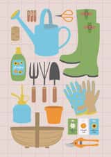 Gardening Illustrated Card - Green Fingered Friends and Loved ones created by THAT. design studio