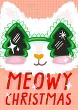 Cute Christmas Cat Card created by URGHH Card Co.