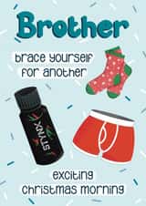 Funny Christmas Card For Brother - Socks, Pants, lynx  - Christmas Presents created by Presents Felt