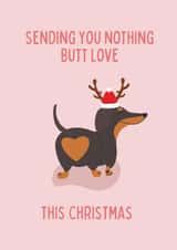 Cute Christmas Dachshund Card created by #1 Silly Sausage 
