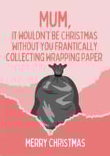 Funny Christmas Card For Mum | Wrapping Paper | Relatable created by #1 Silly Sausage 