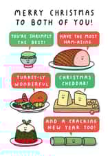 Merry Christmas to Both Of You! Funny Both Of You Christmas Card created by mungo and shoddy