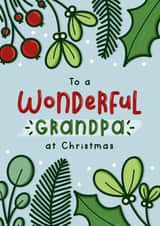 Heartfelt Christmas Card - Wonderful Grandpa created by Joanne Hawker