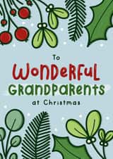 Heartfelt Christmas Card - Wonderful Grandparents created by Joanne Hawker