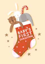 Cute Christmas Card - Baby's First - Stocking created by Nicola Watson