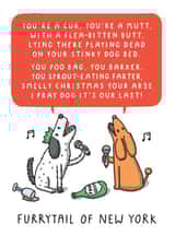 Furrytail Of New York - Funny Christmas Music Pun Card created by mungo and shoddy