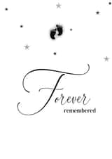 forever remembered card for those who have lost a baby, miscarriage or stillborn created by Kara Kelly