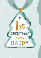 Cute Christmas card for a first time dad - 1st christmas as my Daddy created by The Pattern Press