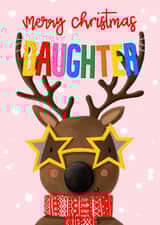 Cute - Festive - Merry Christmas Daughter - Daughter - Kids - Reindeer created by Nicola Watson