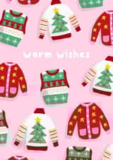 Cute Christmas Jumpers Card - Warm Wishes created by Colore