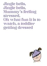 Funny Christmas card for mums of toddlers created by Little Lights Invites