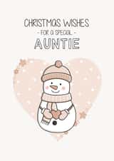 Cute Christmas Card - Auntie - Snowman created by Creaternet