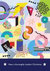 An arty card in a modern style for Christmas created by Sal Roydhouse