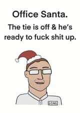 Funny Rude Christmas Card | Office Pants created by Childish Ramblings