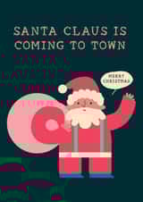 Here comes Santa with a Christmas card for your pals created by Hole in my Pocket