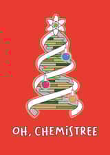 Cute DNA Christmas Tree Card | Science | Chemistry created by Science Scribbles