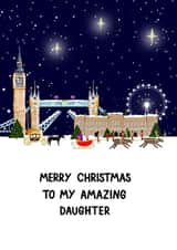 Classic Christmas Card For Daughter created by HCD Illustration