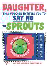 Funny Christmas Card For Daughter - Funny Sprout Christmas Card created by Eskimo Kiss Designs