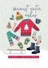 Winter Woolies Christmas Card | Outdoors created by Laura Darrington Design Ltd.