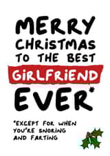 Funny Cheeky Christmas Card For Your Girlfriend created by Waffle & Faff