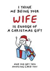 A Funny and Cheeky Christmas Card for your Husband created by Waffle & Faff