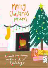 Heartfelt Christmas Card - Mum - Fireplace Tree created by Charley Muttitt