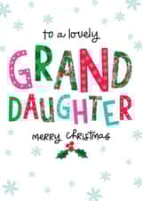 Heartfelt Christmas Card - Granddaughter created by The Boy and the Bear