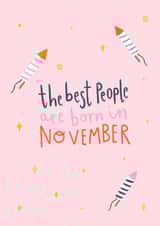 Pretty Card - November Birthday - Firework Bonfire created by Charley Muttitt