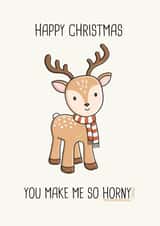 Naughty Christmas Card - Horny Reindeer created by Simply Wild Cards