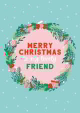 Heartfelt Christmas Card - Friend - Wreath created by Seabird Studio