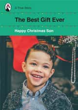 Personalised Christmas Photo Card created by Yay Days - Book themed Christmas Photo Card - The Best Gift Ever - Son