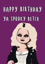 Birthday card with a halloween theme created by Pip Page