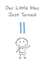 Cute Birthday Card - Son - Little Man - 11th created by @MisterDave