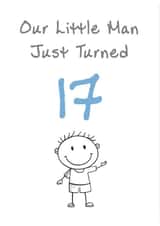 Cute Birthday Card - Son - Little Man - 17th created by @MisterDave